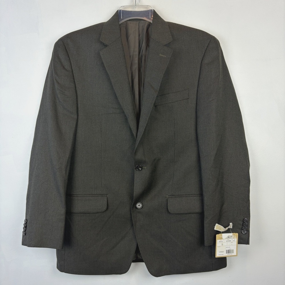 Michael Kors Men 40R Brown Two Button Sport Coat Suit Jacket Blazer Event